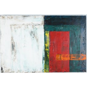 One-of-a-Kind Abstract Expressionist Oil on Canvas Painting