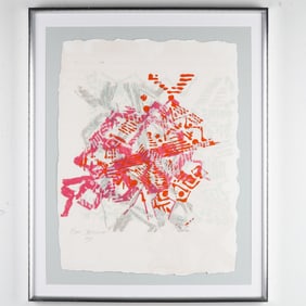 Rosanna Saccocio, Original Abstract Color Serigraph on Paper, Signed