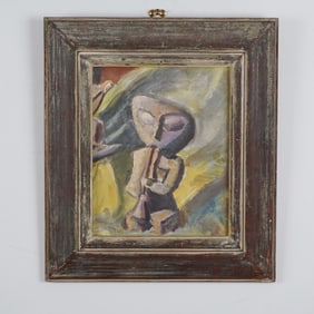 Annette Krauss Rose Framed Abstract Painting