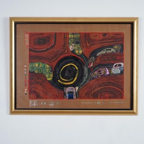 Friedensreich Hundertwasser Ltd Ed Screenprint Crusaders of the Crossroads