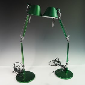 Pair of Michele De Lucchi and Giancarlo Fassina Artemide Tolomeo Lamp