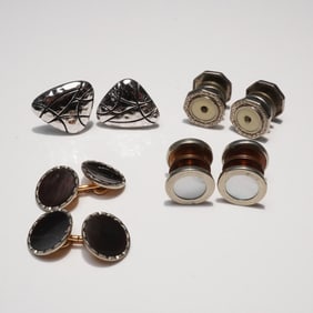 4 Pairs of Vintage Men's Cufflinks
