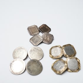 6pr Vintage Cufflinks, 14K, 10K Sterling, Maynaro & More