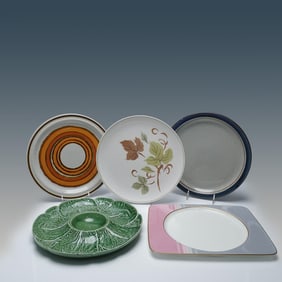 5pc Assorted Serving Platters, Bordallo Pinheiro, Daniel Hechter, Otagiri