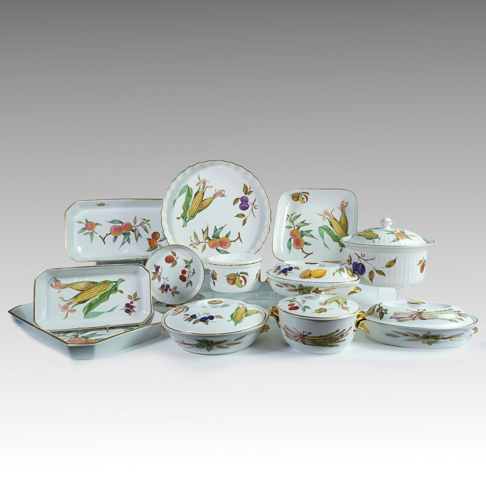 14pc Royal Worcester Evesham China Serving Set (1 of 6)