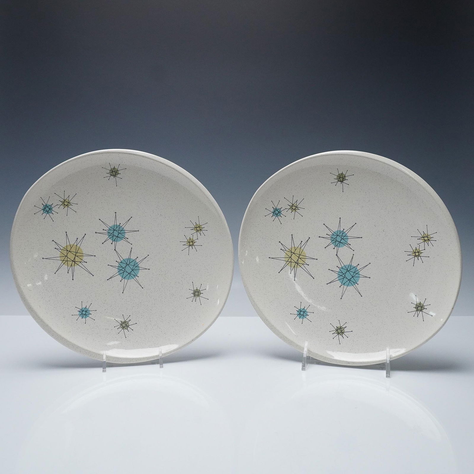 2pc Franciscan Starburst Oval Plates (1 of 4)