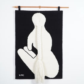 Valdivino Alves da Conceicao, Wool Fiber Art Wall Hanging, Signed