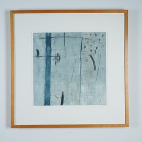Contemporary Abstract Serigraph on Paper, Signed