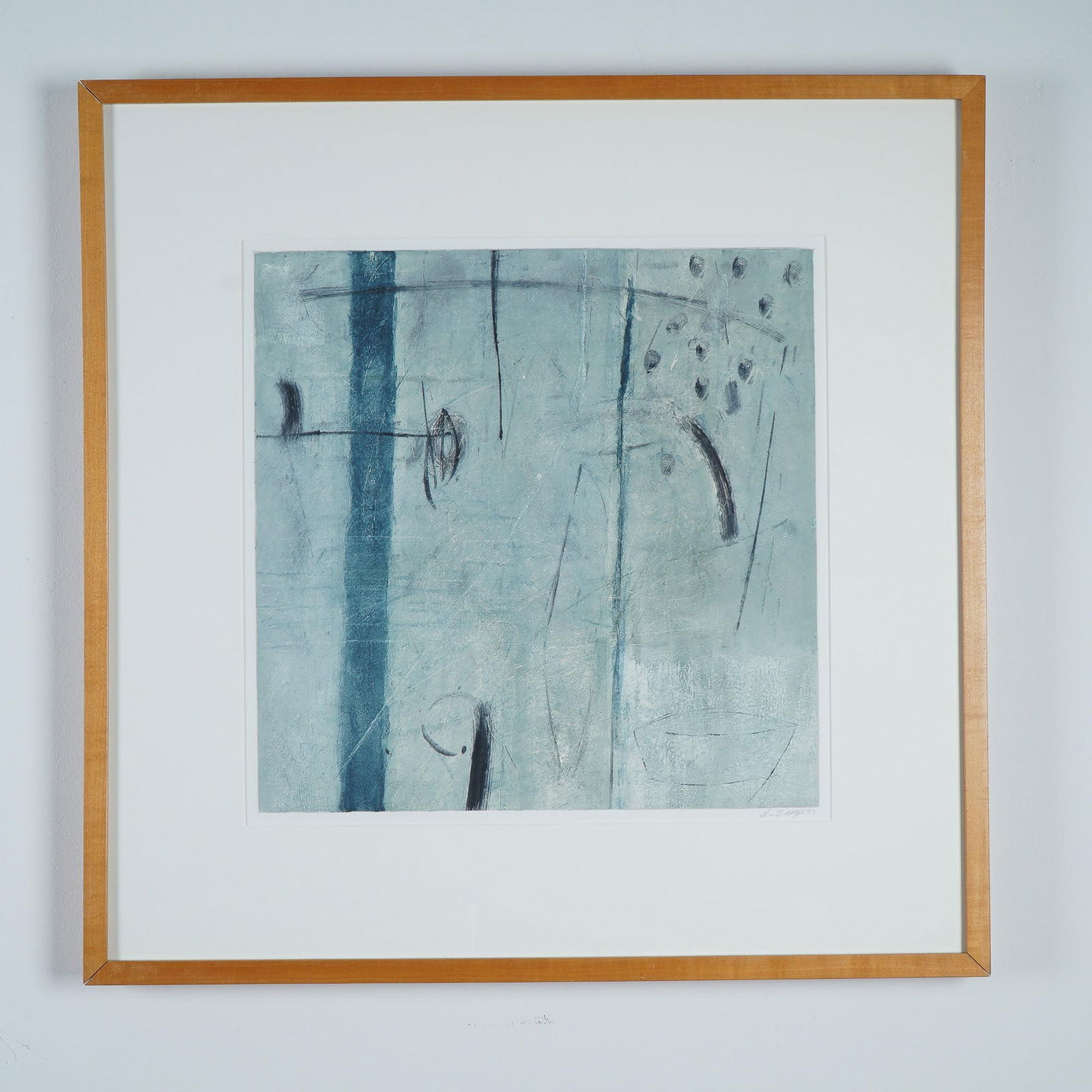 Contemporary Abstract Serigraph on Paper, Signed (1 of 3)