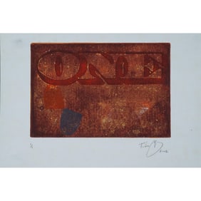 One-of-a-Kind Pop Art Style Monoprint on Paper, Signed