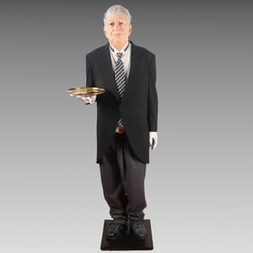 Gary Mirabelle Life-Size Butler Sculpture, Signed