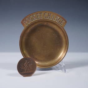 2pc Sons of the American Revolution Medal and Pocket Change Tray, 1933 (1 of 4)