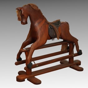 House of Marbles Wooden Rocking Horse with Saddle