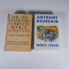 2pc Hardcover Book Set, Anthony Bourdain World Travel and Etiquette