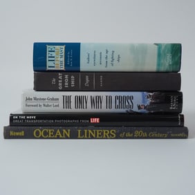 5pc Nautical and Ocean Liner Book Collection