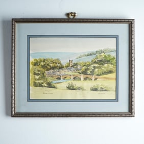 Jane Pearson, Watercolor on Paper, Burnsall Wharfedale, England, Signed