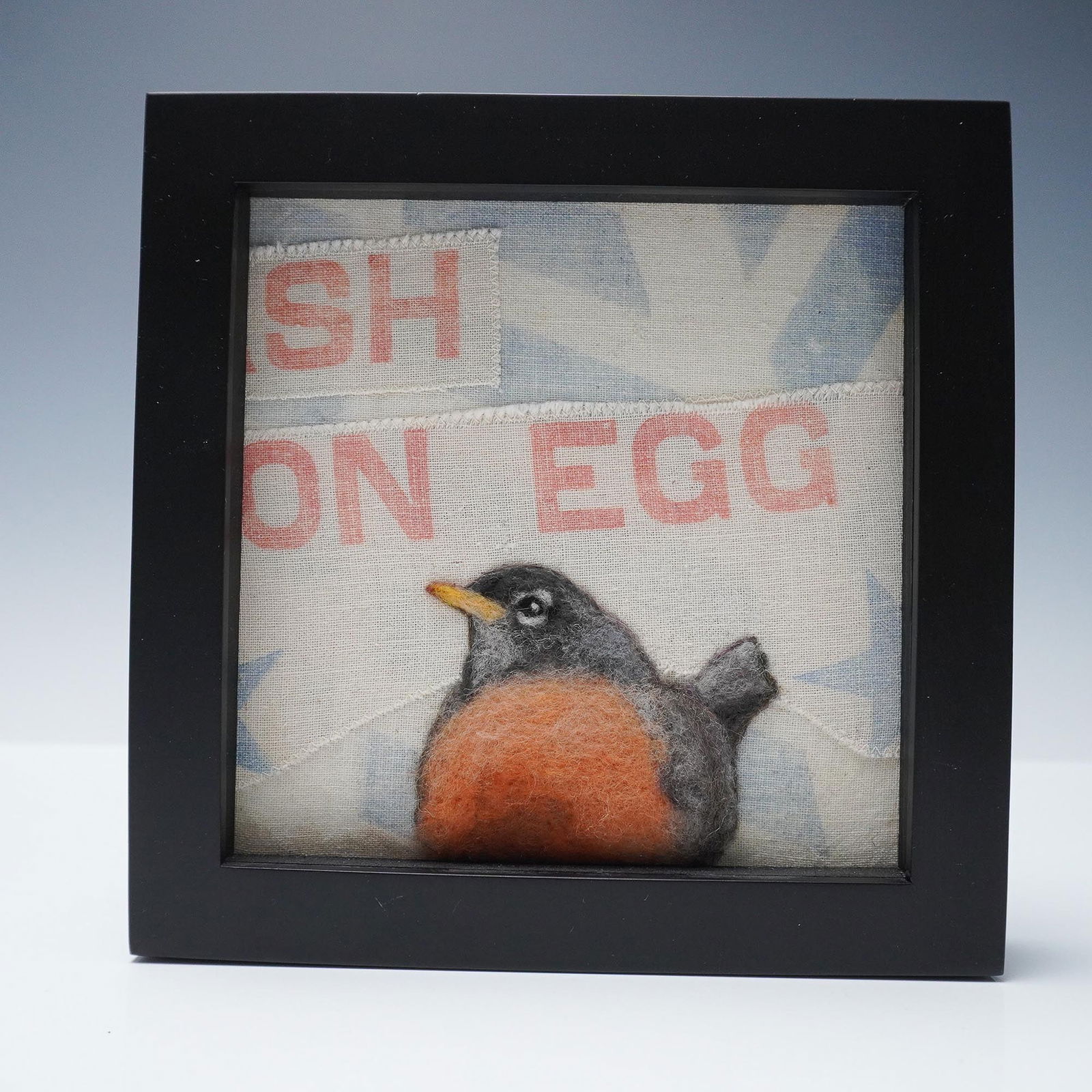 Juliana Boyd Textile & Fiber Art, Framed Robin (1 of 2)