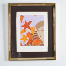 Erte Limited Edition Serigraph, Autumn, Signed and Numbered