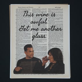 Original Contemporary Pop Art Style Art Print, This Wine Is Awful