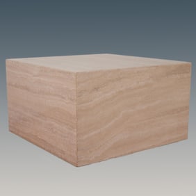 Modern Travertine Marble Cube Coffee Table