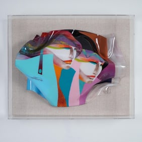 Ned Moulton, Molded Painted Plexiglass Sculpture, Signed