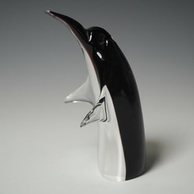 Licio Zanetti Murano Glass Penguin Sculpture
