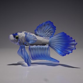 Swarovski Crystal Figurine, Siamese Fighting Fish Blue 236718