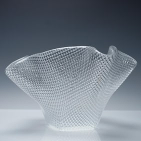 Scandinavian Art Glass Centerpiece Bowl