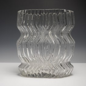 Rosenthal Studio Line Crystal Vase, Wavy Form Design