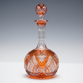 Baccarat Wine Decanter Carafe Tailler Amber