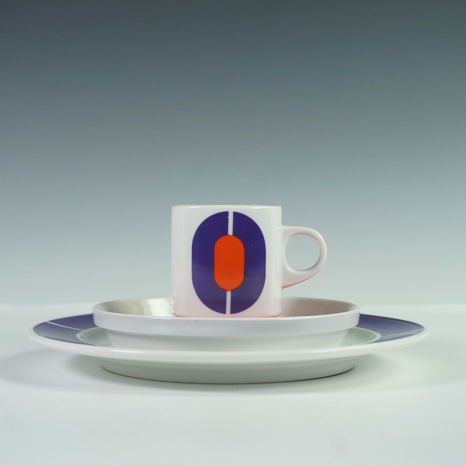 3pc Rosenthal Studio Line Cup, Saucer, and Plate Set, Joy Six (1 of 4)