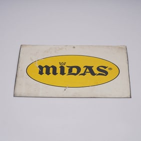 Midas Automotive Services Tin Advertising Sign