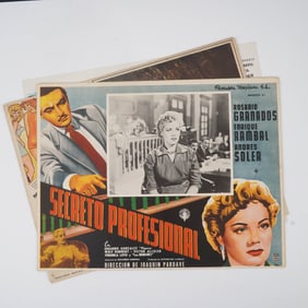 4pc Spanish-Language World Movie Lobby Cards, Mixed Genre