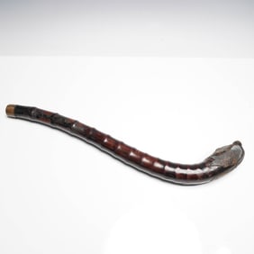 Antique Chinese Bamboo and Metal Opium Pipe