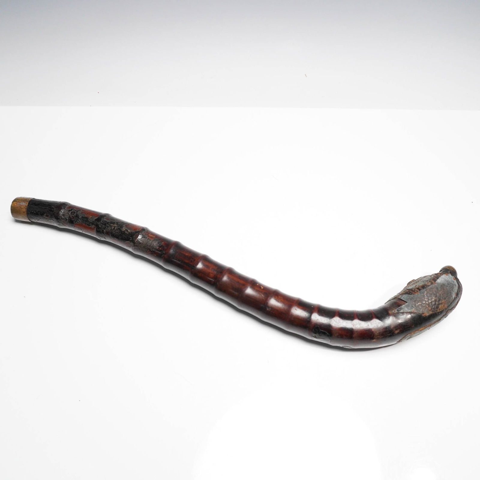 Antique Chinese Bamboo and Metal Opium Pipe (1 of 4)