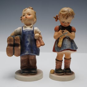 2pc Goebel Hummel Figurines Boots and Stitch in Time