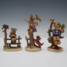 3pc Goebel Hummel Figurines, Culprits, Apple Tree Boy, Mischief Maker