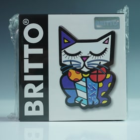 Romero Britto (Brazilian, b. 1963) Rubber Magnet, Sam Cat
