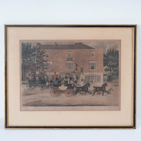 James Pollard, Hand-Colored Lithograph, The Birmingham Tally-Ho Coach