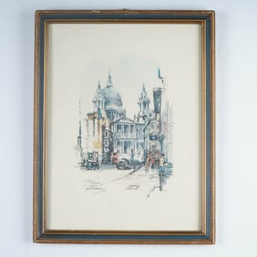 Jan Korthals (Aft.) St Paul's Cathedral London Lithograph