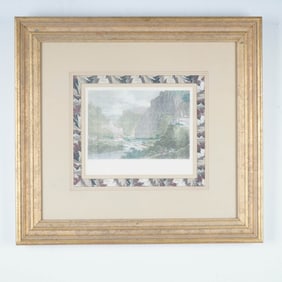 John Smith (Aft.) Hand-Colored Engraving, Approach to the Cascade of Terni