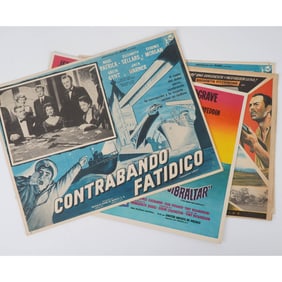 4pc Vintage Mexican Lobby Cards, British and International Crime & Drama