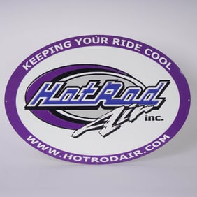 Hot Rod Air Embossed Oval Advertising Sign