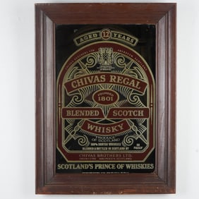 Chivas Regal Advertising Mirror, 12 Year Blended Scotch Whisky