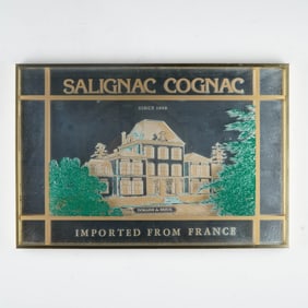 Vintage Salignac Cognac Advertising Mirror, Domaine du Breuil France