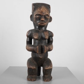 West African Hand-Carved Fang Beiri Reliquary Guardian Figure