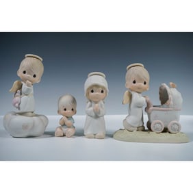 4pc Precious Moments Porcelain Figurines