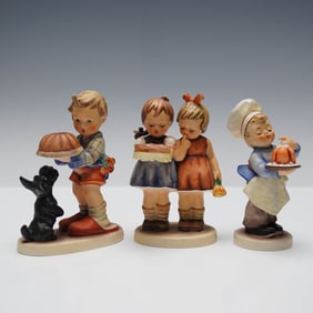 3pc Goebel Hummel Figurines Begging His Share, Happy Birthday, and Baker