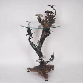 Steven D. Lord for Franklin Mint, Table, Guardians of the World, Stamped