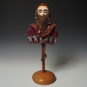 Sir Cedric's Good Heads Warrior Bust Sculpture on Stand